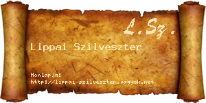 Lippai Szilveszter névjegykártya